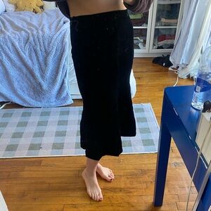 Ralph Lauren Navy Velvet Skirt